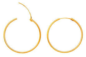 14k Gold Easyon Hinged Continuous Endless Hoop Earrings 1 5