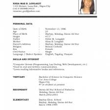 10 Simple Resume Formats For Freshers Resume Samples