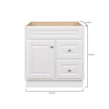 Shop bellacor for a great selection of 30 inch bathroom vanities. Glacier Bay Hampton 30 In W X 21 In D X 33 5 In H Bathroom Vanity Cabinet Only In White Hwh30dy The Home Depot
