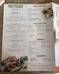 menu of zoes kitchen restaurant
