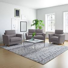 gray upholstered loveseat sofa