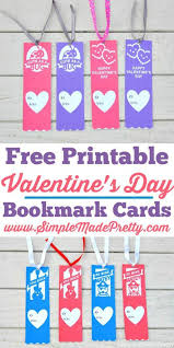 Our cards, coupons, and free printable valentines are a cinch to download and print from home. Free Printable Valentine S Day Bookmark Cards Simple Made Pretty