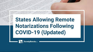 Check spelling or type a new query. States Allowing Online Remote Notarization In Response To Covid 19 Surety Bond Insider