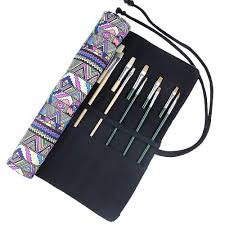 boho roll up paint brush holder