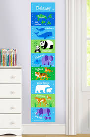 Endangered Animals Personalized Decal Growth Chart Art Appeel