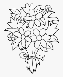 Find the perfect bunch of flowers stock photos and editorial news pictures from getty images. Transparent Flower Bouquet Clipart Black And White Easy Drawing Of Bouquet Of Flowers Free Transparent Clipart Clipartkey