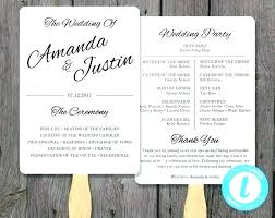 Wedding Program Template Download Printable Fan Instant Edit Free