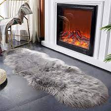 latepis soft faux sheepskin fur rug
