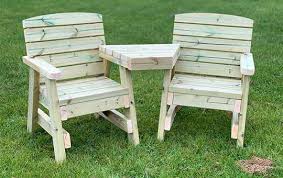 Wooden Love Seat Two Seater Garden