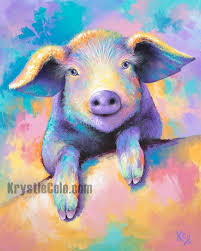 Baby Pig Wall Art Piglet Print