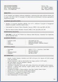 resume format for freshers bca student   Resume Examples       tag Bussines Proposal     