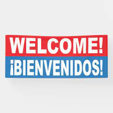 Welcome Bienvenidos English Spanish Banner | Zazzle