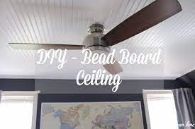 diy bead board ceiling to hide an