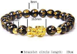 Just purchased my second and couldn't be happier. Amazon Com Feng Shui Bracelet Men Black Obsidian Beads Wealth Buddha Bracelet Fashion Golded Pixiu Charm Bracelet Women Men Jewelry Gifts Length 17cm Metal Color Onyx Home Kitchen