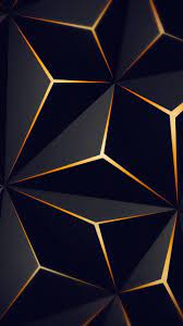720x1280 triangle solid black gold 4k