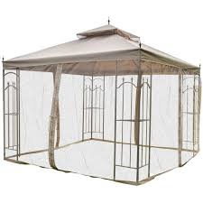 10 ft brown outdoor patio gazebo canopy