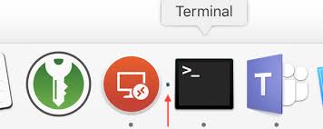 there is a tiny icon on macos dock that
