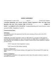 12 travel agency agreement templates pdf