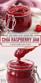 raspberry chia low carb jam no sugar