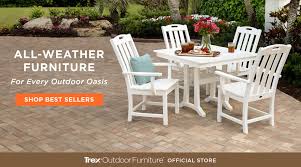 Some chair comes with comfortably padded armrests. Trex Outdoor Furniture Stylish Comfortable Durable Outdoor Furnishings