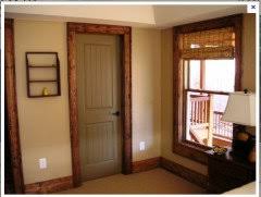 painted interior doors with stained trim