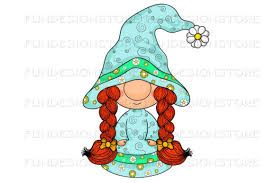 Cute Gnome Girl Sublimation Clipart