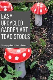 Upcycled Garden Art Toadstools How To
