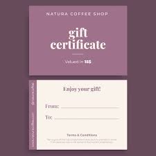 gift certificate images free