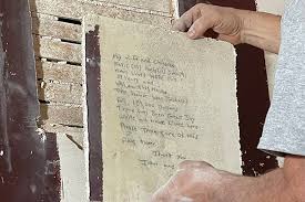 Salvaging A Memento Written On Plaster