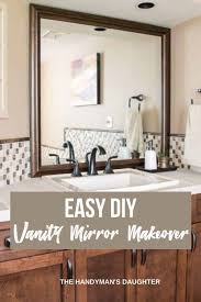 how to frame a basic bathroom mirror