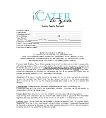 Event Contract Template Sample Form New Planner Attendance For