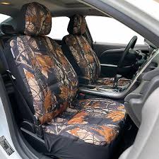 Brown Camo Canvas Car Seat Covers