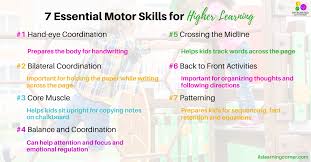 7 essential motor skills needed for a