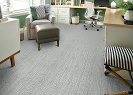 office with spring inspired carpet