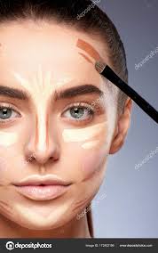 contour makeup face stock photos