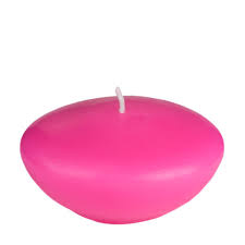 3 inch hot pink floating candles
