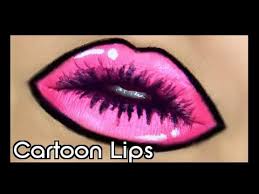 cartoon lips makeup tutorial pop art