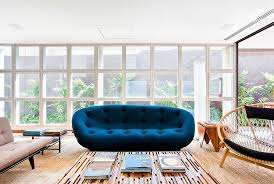 navy blue sofas for a trendy living room