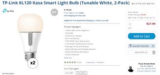 Grab Two Tp Link Smart Light Bulbs For 28 The Usual Price