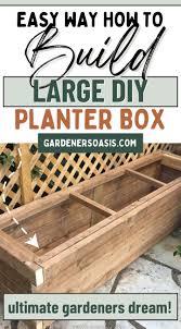 how to build a large diy planter box