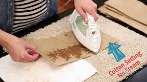 removing carpet stains and wax diy