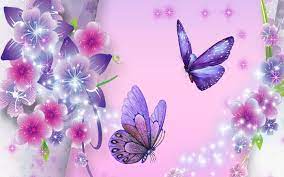Pink Wallpaper Flowers And Butterflies