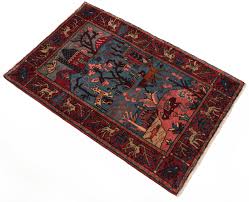 sarough persian rug blue 92 x 60 cm