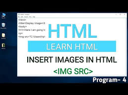 insert an image in html using notepad