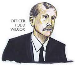 (For reasons that are unclear, Mengel, at Sketch of Officer Todd Wilcox least at some point during the morning, had been watching Moore down the sights of ... - CVR-wilcox1430