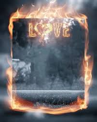 picsart love fire frame background hd