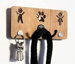 Dog Leash Magnet Key Holder His Hers