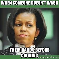 Image result for wash hands before food meme