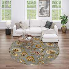 beige round area rugs for living room