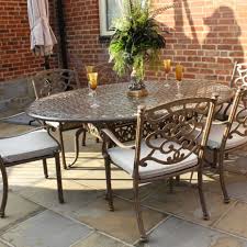 Oval Aluminium Dining Table 2m Outdoor